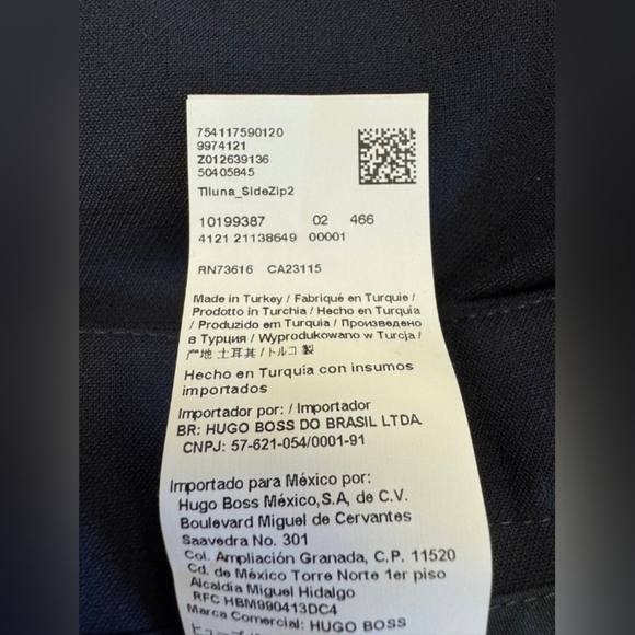 Hugo Boss NWT Slacks Trousers Dress Pants Navy Plus Size 14 - Picture 7 of 8
